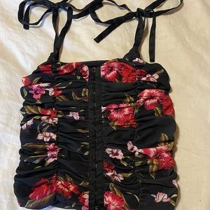 Guess tie shoulder tank top